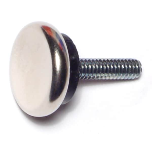Midwest Fastener 1/4"-20 x 1" Nickel Coarse Thread Cushioned Furniture Glides 6PK 66912 - main